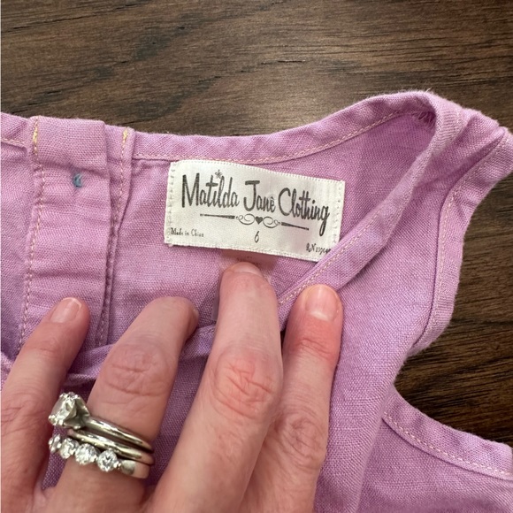 Matilda Jane linen blend Hemingway Purple dress 6 - Picture 2 of 6
